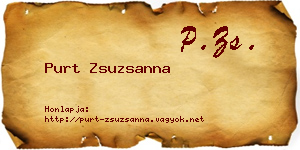 Purt Zsuzsanna névjegykártya
